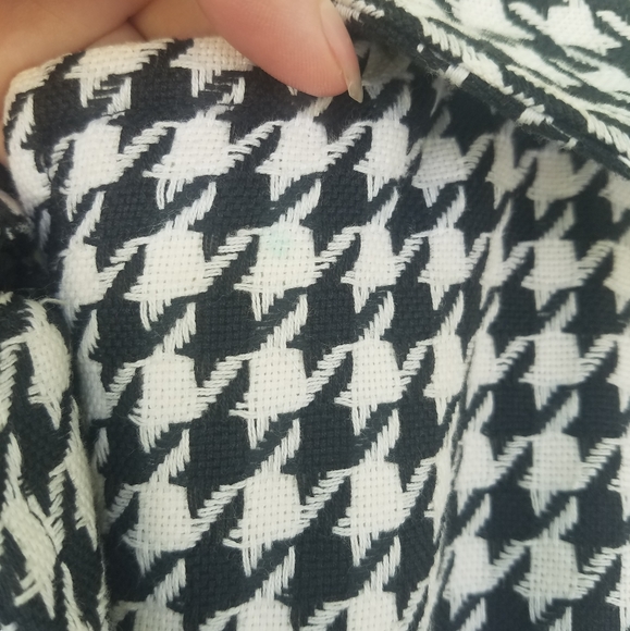 Vintage 60s Houndstooth Pattern Peacoat Thalhimers Mod Estimated S/M - Picture 5 of 16